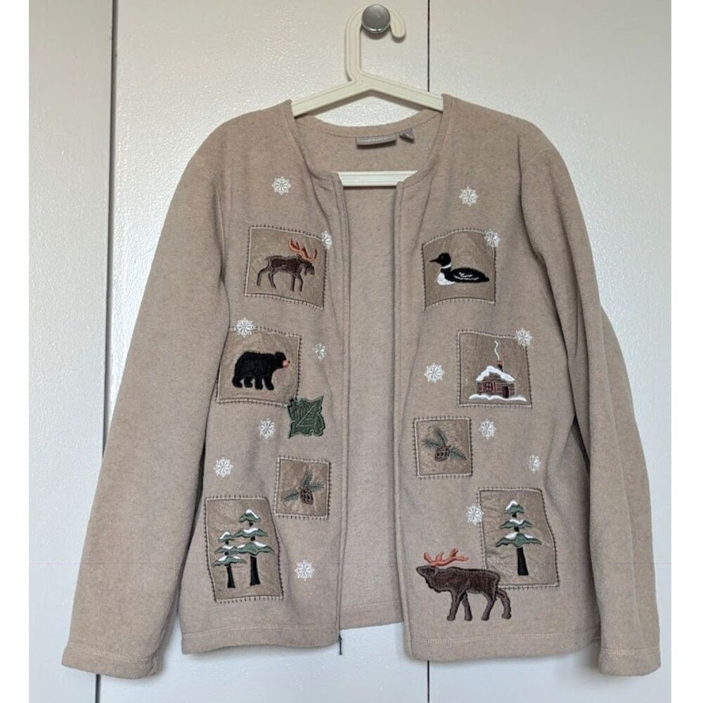 Croft & Barrow Cottagecore Zip Up Sz XL